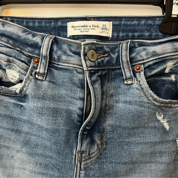 Abercrombie & Fitch The Super Skinny Ankle High Rise Curve Love - Picture 1 of 4